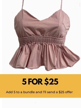 Mauve Smocked Waist Spaghetti Strap Peplum Top
